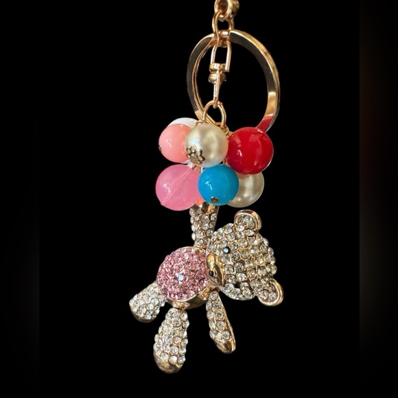 NEW CUTE BEAR AND BALLOONS KEY CHAIN - Picture 9 of 14